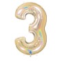 PALLONCINI MYLAR N.3 ORO GLITTER 102CM
