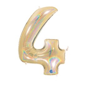 PALLONCINI MYLAR N.4 ORO GLITTER 102CM