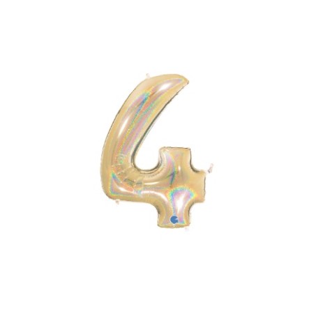 PALLONCINI MYLAR N.4 ORO GLITTER 102CM