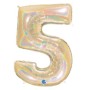 PALLONCINI MYLAR N.5 ORO GLITTER 102CM.