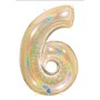 PALLONCINI MYLAR N.6 ORO GLITTER 102CM.