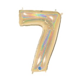 PALLONCINI MYLAR N.7 ORO GLITTER 102CM