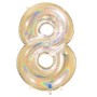 PALLONCINI MYLAR N.8 ORO GLITTER 102CM