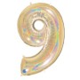 PALLONCINI MYLAR N.9 ORO GLITTER 102CM.