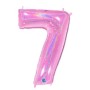 PALLONCINI MYLAR N.7 ROSA GLITTER 102CM