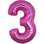 PALL. MYLAR NUMERO 3 CM 36 FUXIA
