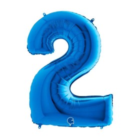 PALL. MYLAR NUMERO 2 CM 102 BLU