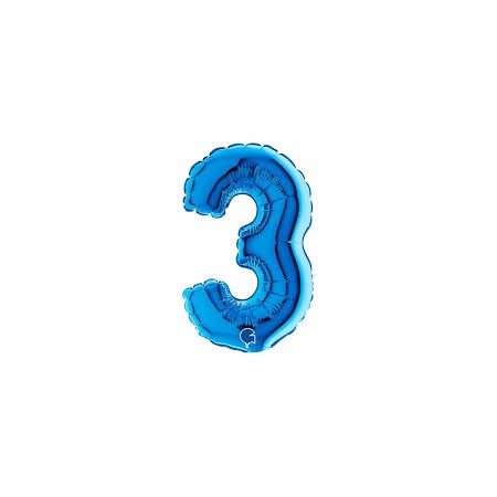PALL. MYLAR NUMERO 3 CM 102 BLU