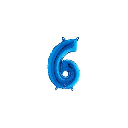 PALL. MYLAR NUMERO 6 CM 102 BLU