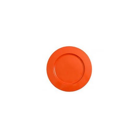 PIATTI TONDI 33CM C/BORDO ARANCIO - 187373 OR