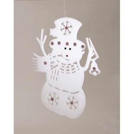 OMINO NEVE BIANCO C/GEMME ROSSE