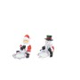 PORTA CANDELE CERAMICA ARGENTO/ROSSO