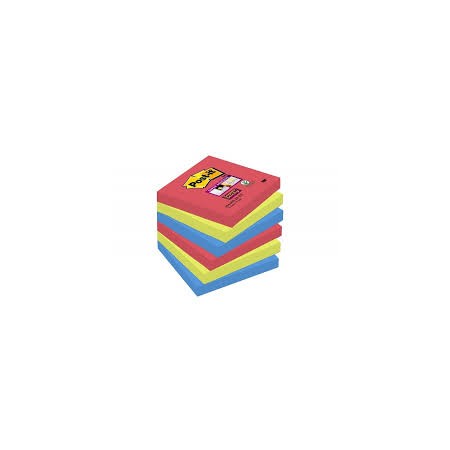 POST IT SUPER STICKY 76X76 COL. ASS.