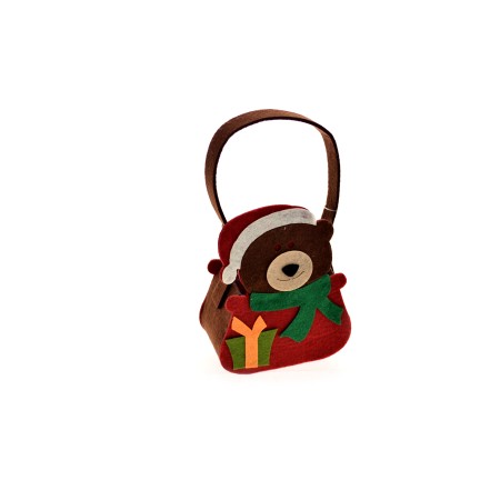 CESTINO FELTRO ORSO 13X25X7CM