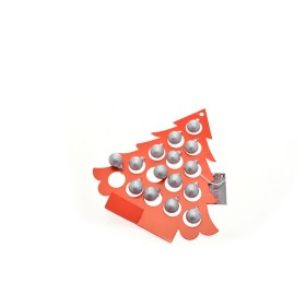 APPENDINO ALBERO C/15 PALLINE 3CM ARGENTO.