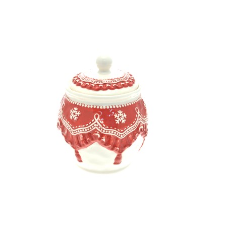 BARATTOLI CERAMICA FIOCCO ROSSO.