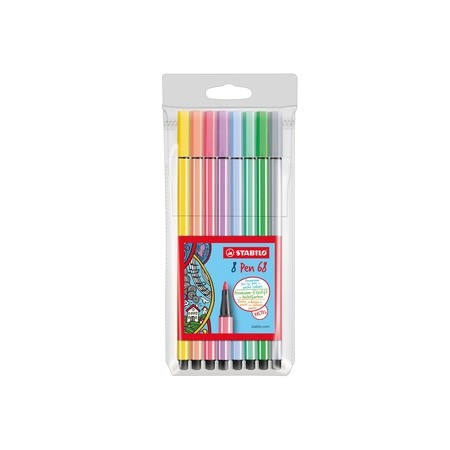 BIRO STABILO POINT 68 PASTEL X8