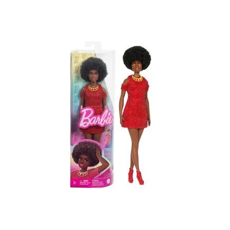 BARBIE FASHIONISTAS CON VESTITO ROSSO