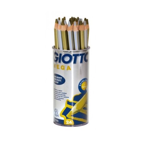 PASTELLI GIOTTO MEGA BARATTOLO X 24 ORO/ARGENTO