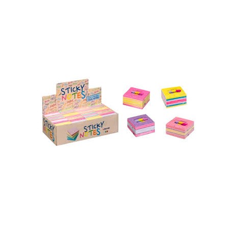 ESP. MEMOIDEA CUBO 75X75 COL. PASTELLO/FLUO PZ.16