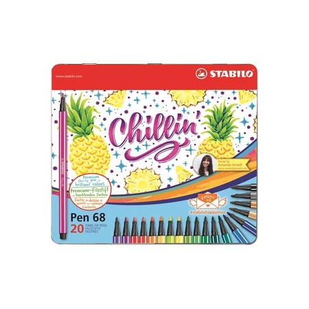 SCATOLA METALLO PEN 68 ANANAS 20PZ
