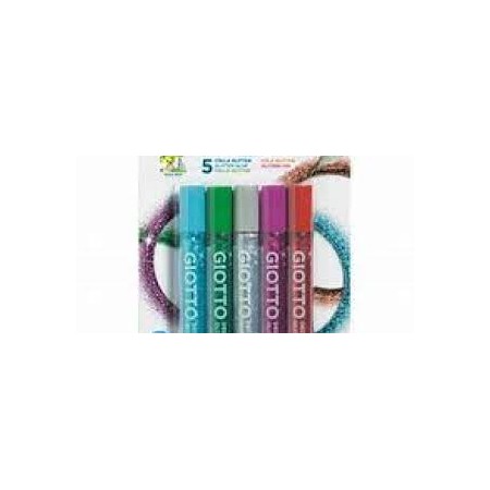 BLISTER COLLE GLITTER GIOTTO STRASS X 5