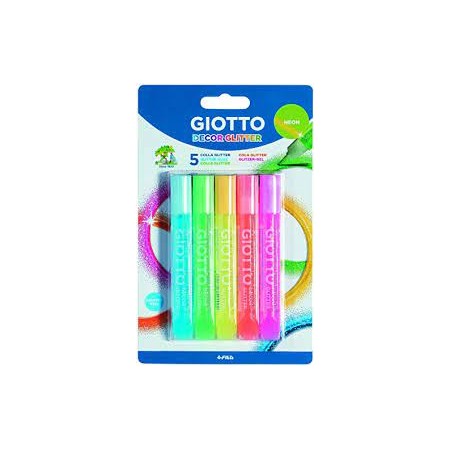 BLISTER COLLE GLITTER GIOTTO NEON X 5