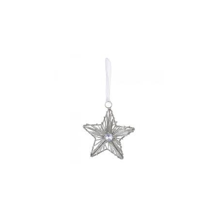 STELLA GLITTERATA ARGENTO 23CM