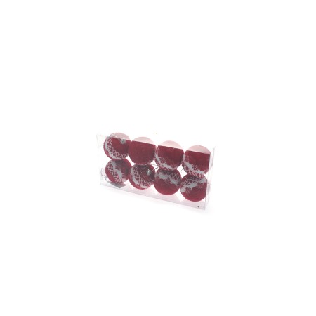 BOX 8 SFERE 7CM ROSSO