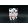 BOX 6 SFERE 9CM STAR IN YUTA ROSSO