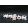 BOX 5 SFERE 11CM STAR IN YUTA ROSSO
