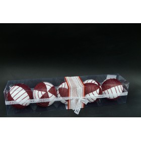 BOX 5 SFERE 11CM LINE ROSSO