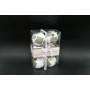 BOX 6 SFERE 9CM BOTTONE MARRONE