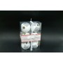 BOX 6 SFERE 9CM BOTTONE ARGENTO.