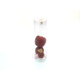 PENDENTE 3 MELE GLITTER ROSSO 15CM