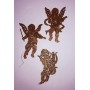SET 3 ANGELI GLITTER CM. 10 ARANCIO