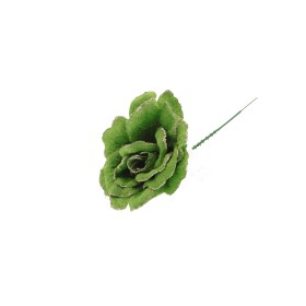 ROSA GAMBO CORTO 18CM VERDE