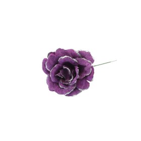 ROSA GAMBO CORTO 18CM VIOLA