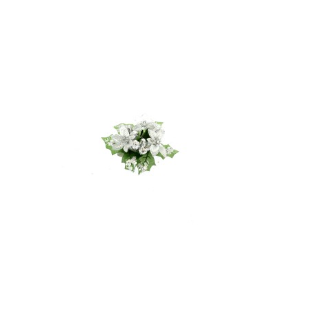 GIROCANDELA D.2.5CM DEC FIORE COLORE ARGENTO