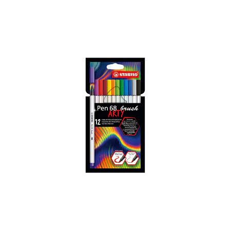 ESP. BIRO STABILO PEN 68 BRUSH X 10 ARTY