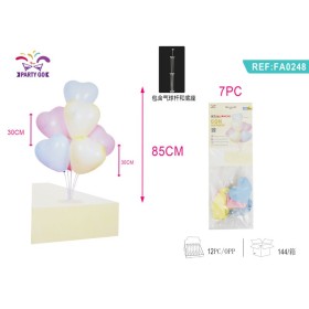 SET PALLONCINI CUORE COLORE MISTO 85CM