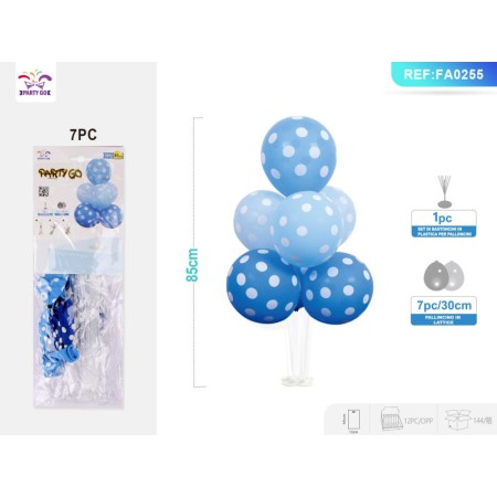 SET PALLONCINI PUNTIN BLU 85CM