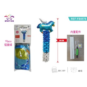 SET PALLONCINI UNICORNO BLU 240CM