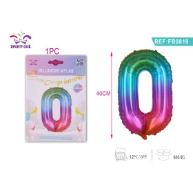 PALLONCINI MYLAR COLORE NUMERO 0 40CM