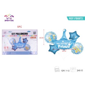 SET PALLONCINI STELLA CORONA BLU