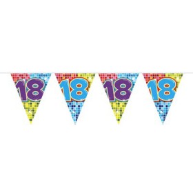 FLAGBANNER BDAY BLOCKS 18YR S