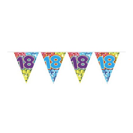 FLAGBANNER BDAY BLOCKS 18YR S
