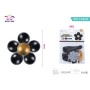 PALLONCINI A FORMA DI FIORE PAILETTES NERO