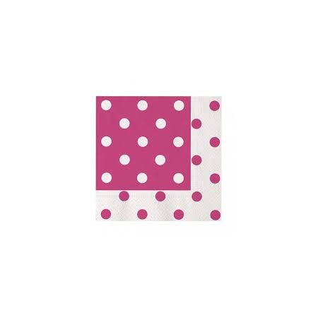 TOVAGLIOLI 33X33 POIS FUXIA