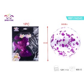 PALLONCINI CUORE PAILLETTES ROSA ROSSO TRASPARENTE